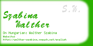 szabina walther business card